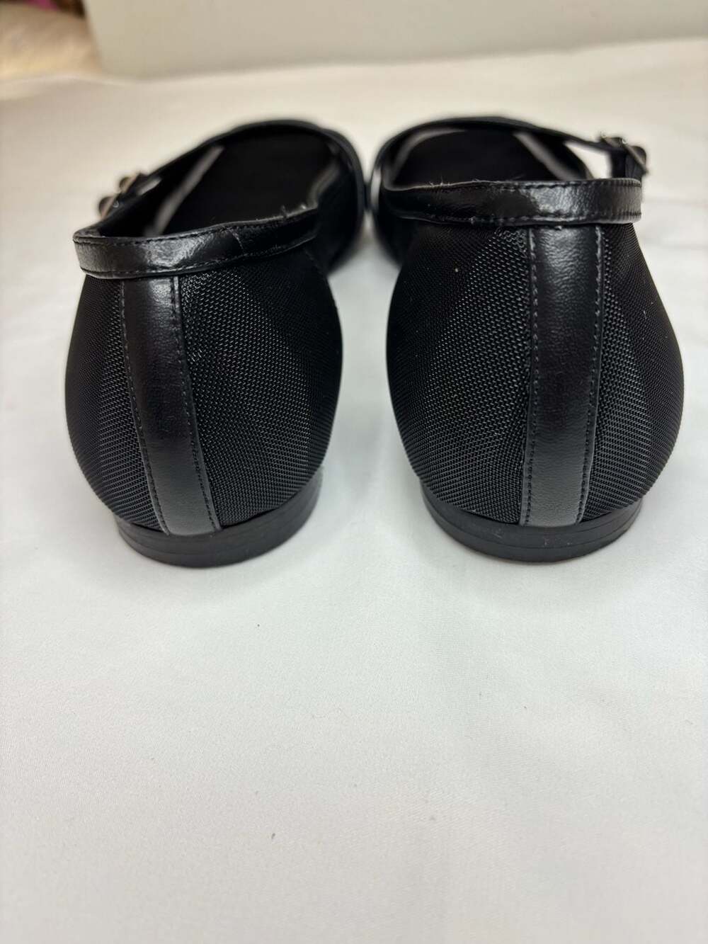 Gia Borghini Felice Mesh Square Toe Ballet Flats with Double Buckle Straps - Picture 7 of 10